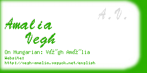 amalia vegh business card